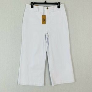 Sperry Women's White Capri Pants Flat Front size 8